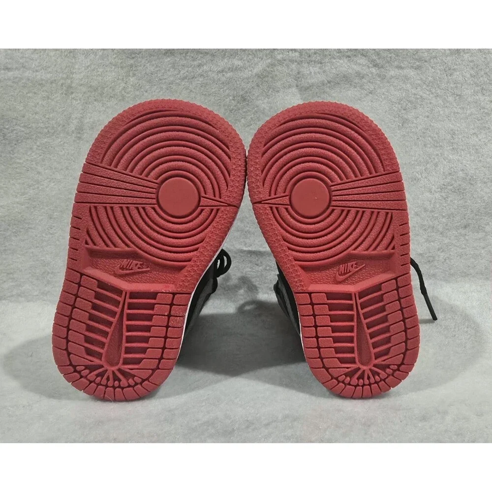 Air Jordan 1 Mid (TD) Baby 4C (Black/Cement Grey-Fire Red-White) DQ8425-006